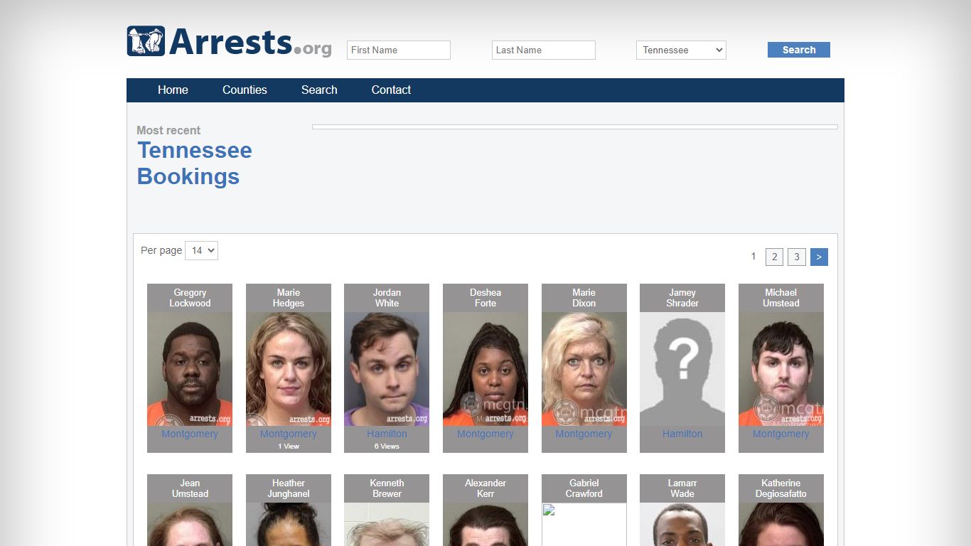 Tennessee Arrests and Inmate Search